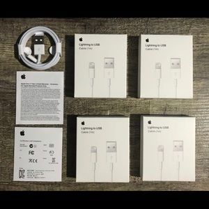 4 original Apple iPhone chargers $25